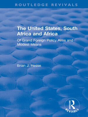 cover image of The United States, South Africa and Africa